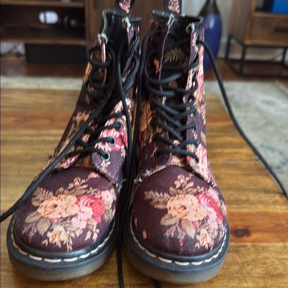 Dr. Martens Black Combat Boots with Chunky Sole